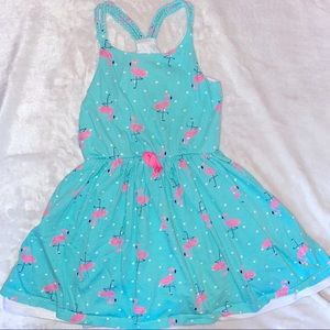 Kids size 7 flamingo summer dress